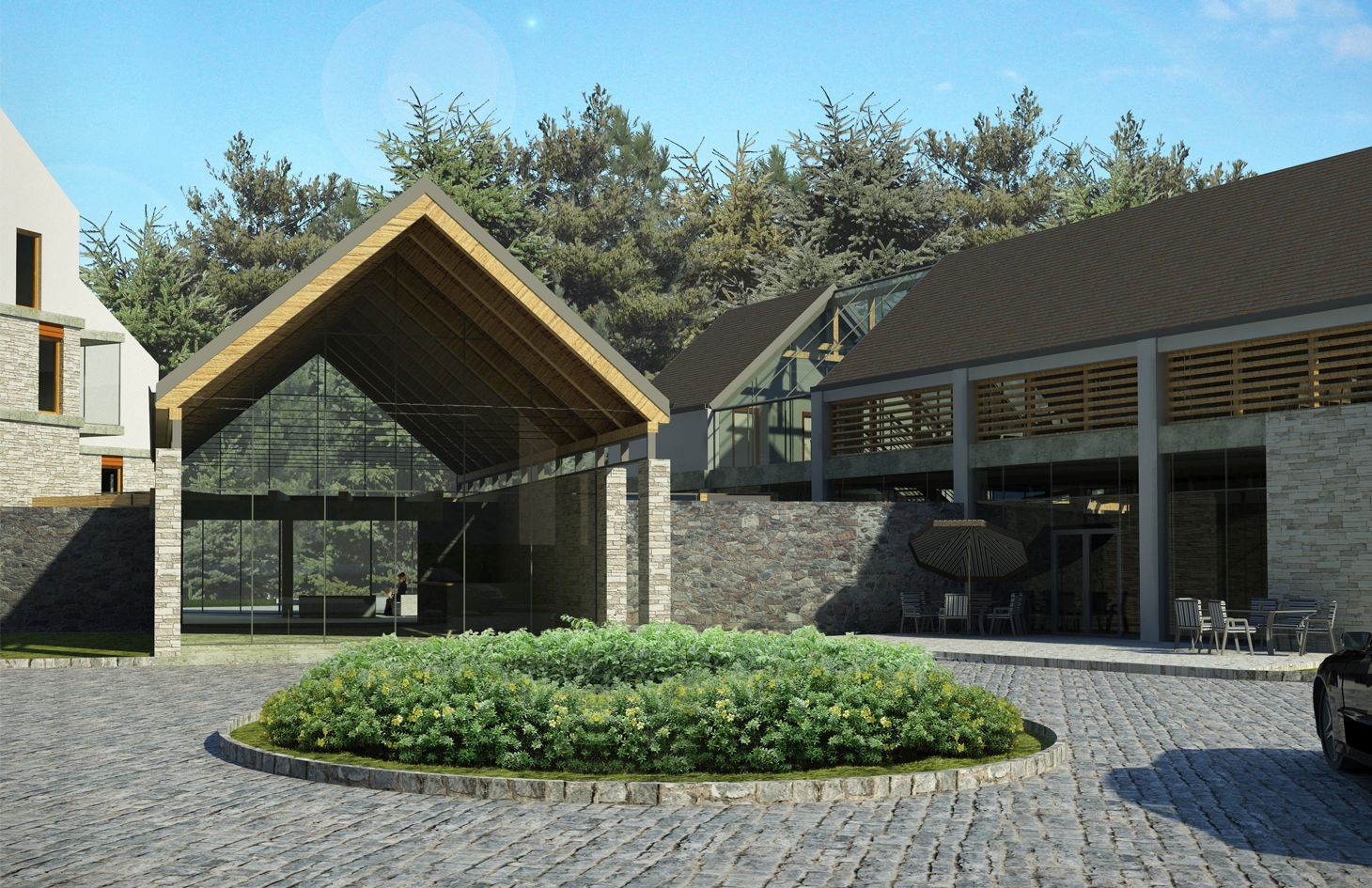 Parking hotelu Sorka w Olpuchu